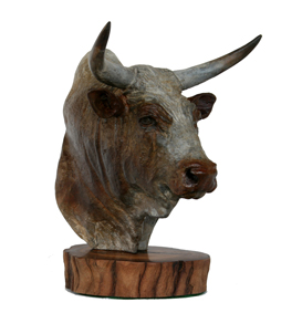 Nguni Bull bronze portrai